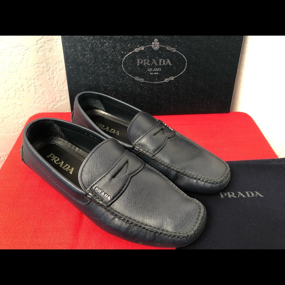 Prada Saffiano Men’s Driving Shoes